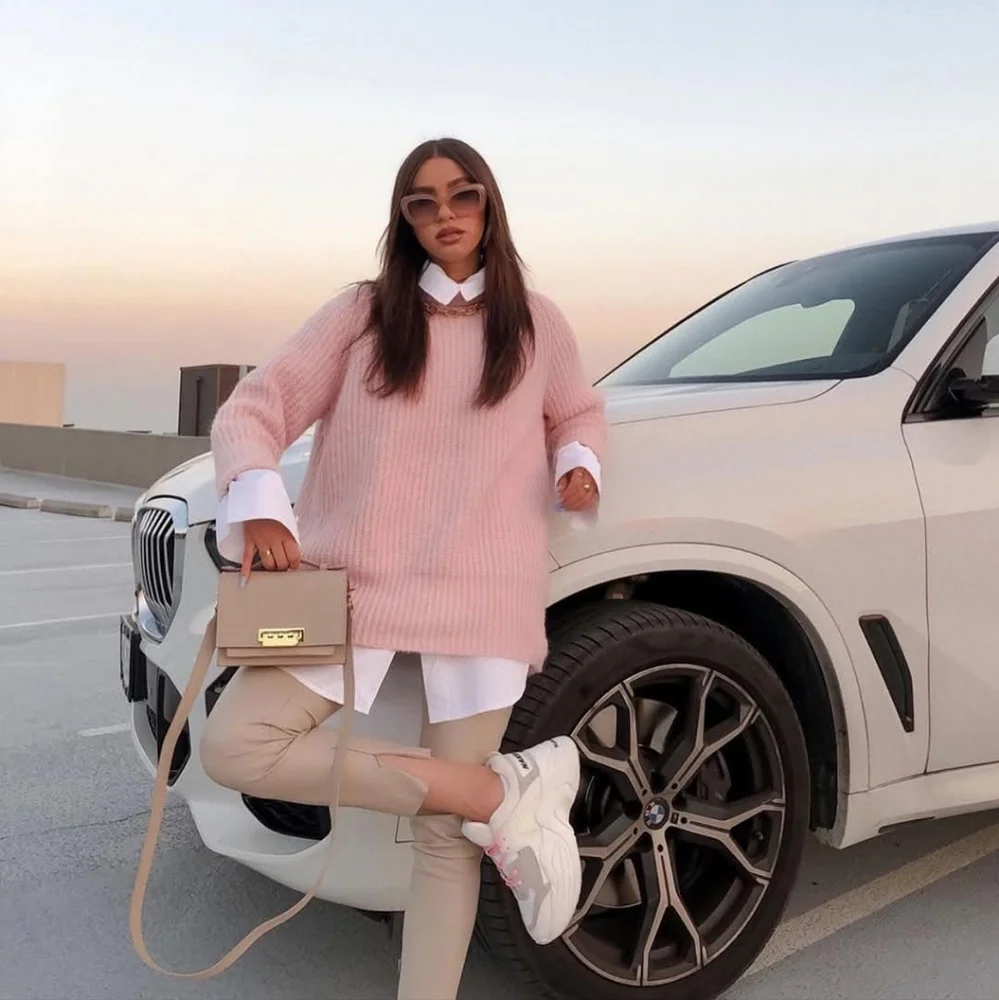 Zara Oversized Pink Turtleneck Knit Sweater Small - Picture 2 of 10